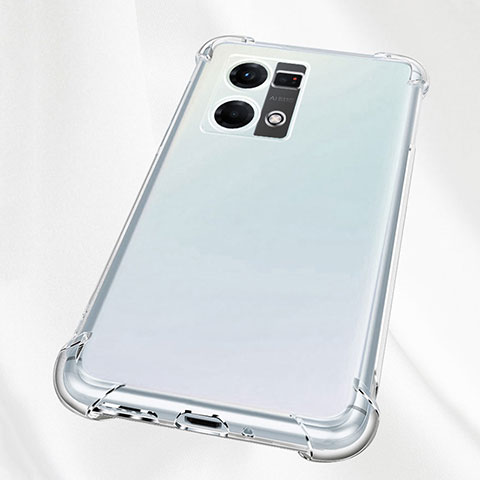 Cover Silicone Trasparente Ultra Sottile Morbida T02 per Oppo Reno8 4G Chiaro