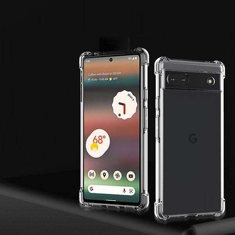 Cover Silicone Trasparente Ultra Sottile Morbida T03 per Google Pixel 6a 5G Chiaro
