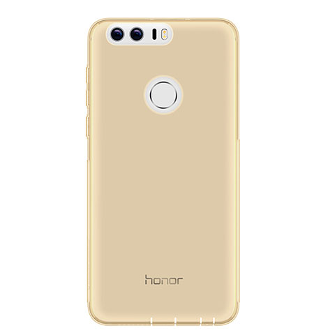 Cover Silicone Trasparente Ultra Sottile Morbida T05 per Huawei Honor 8 Grigio