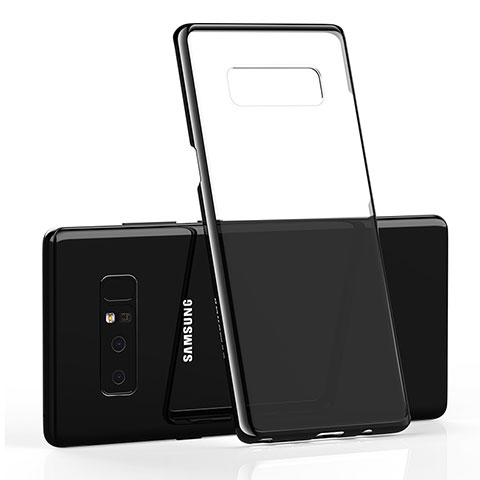 Cover Silicone Trasparente Ultra Sottile Morbida T05 per Samsung Galaxy Note 8 Duos N950F Nero