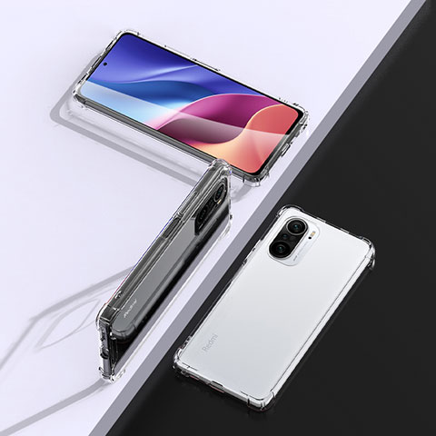 Cover Silicone Trasparente Ultra Sottile Morbida T05 per Xiaomi Redmi K40 Pro+ Plus 5G Chiaro