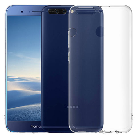 Cover Silicone Trasparente Ultra Sottile Morbida T06 per Huawei Honor V9 Chiaro