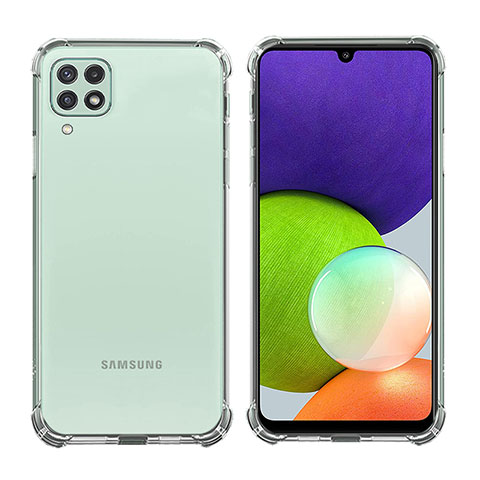 Cover Silicone Trasparente Ultra Sottile Morbida T09 per Samsung Galaxy A12 Chiaro