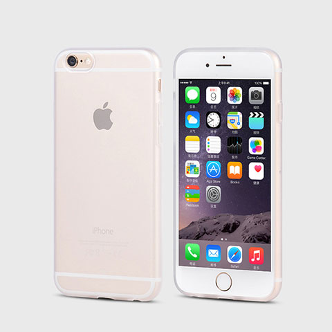 Cover Silicone Ultra Sottile Morbida Opaca per Apple iPhone 6 Bianco