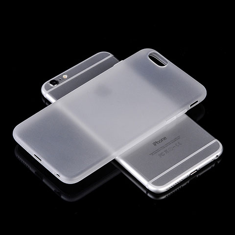 Cover Silicone Ultra Sottile Morbida Opaca per Apple iPhone 6S Plus Bianco