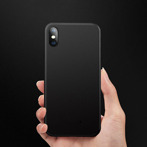 Cover Silicone Ultra Sottile Morbida Opaca per Apple iPhone X Nero