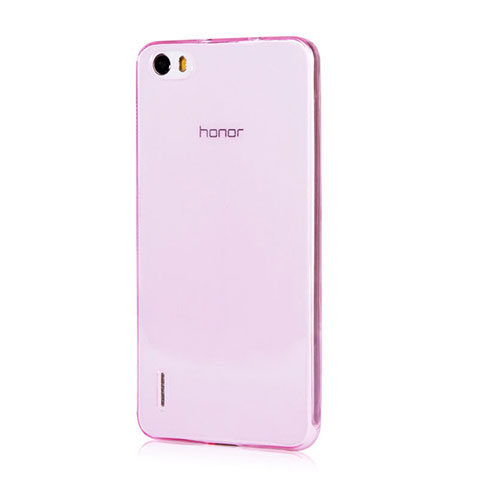 Cover TPU Trasparente Ultra Sottile Morbida per Huawei Honor 6 Rosa