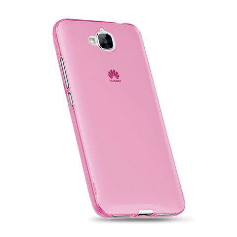 Cover TPU Trasparente Ultra Sottile Morbida per Huawei Y6 Pro Rosa