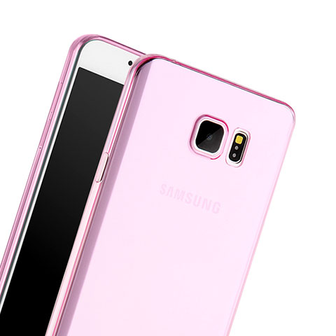 Cover TPU Trasparente Ultra Sottile Morbida per Samsung Galaxy Note 5 N9200 N920 N920F Rosa