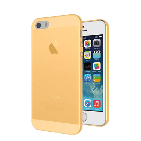 Cover Ultra Slim Trasparente Morbida Opaca per Apple iPhone 5S Oro