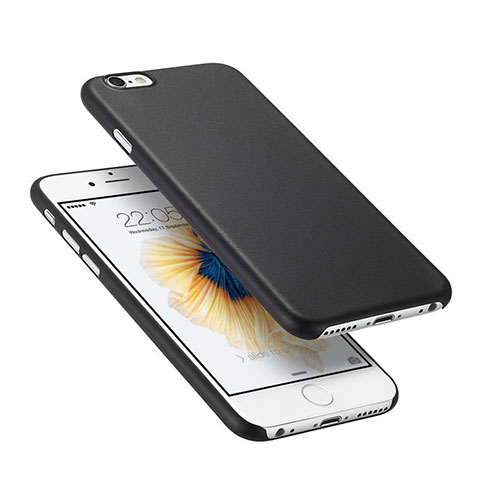 Cover Ultra Sottile Plastica Rigida Opaca G02 per Apple iPhone 6 Plus Nero