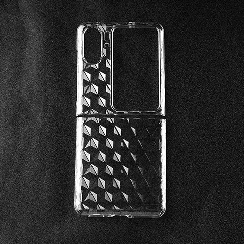 Custodia Crystal Trasparente Rigida Cover T01 per Oppo Find N2 Flip 5G Chiaro