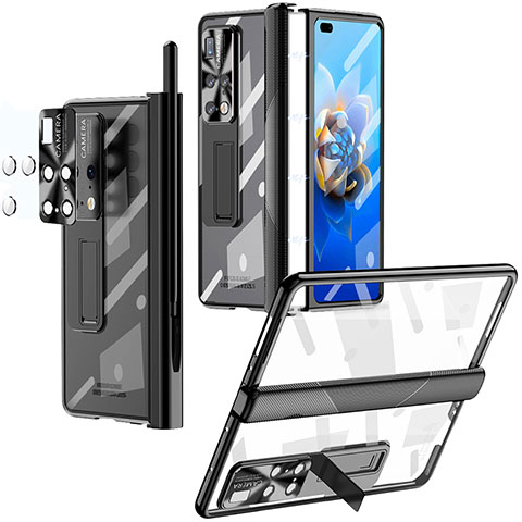 Custodia Crystal Trasparente Rigida Cover ZL1 per Huawei Mate X2 Nero