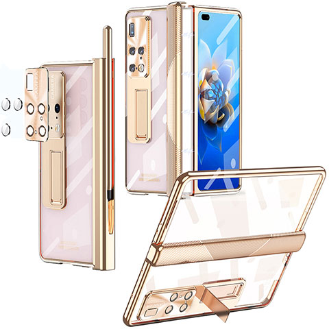 Custodia Crystal Trasparente Rigida Cover ZL1 per Huawei Mate X2 Oro