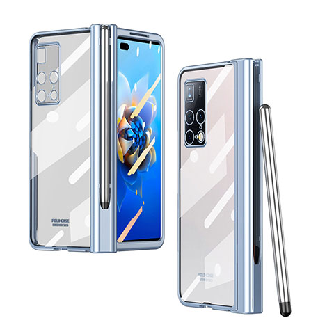 Custodia Crystal Trasparente Rigida Cover ZL2 per Huawei Mate X2 Blu