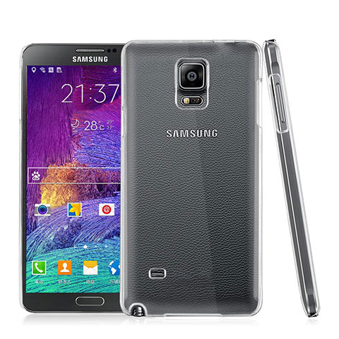 Custodia Crystal Trasparente Rigida per Samsung Galaxy Note 4 Duos N9100 Dual SIM Chiaro