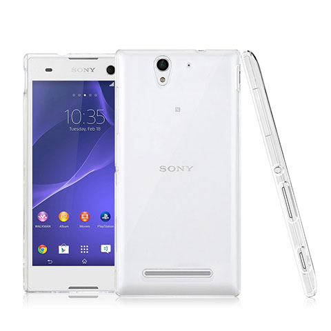 Custodia Crystal Trasparente Rigida per Sony Xperia C3 Chiaro