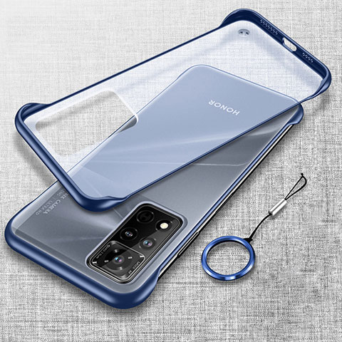 Custodia Crystal Trasparente Rigida Senza Cornice Cover H01 per Huawei Honor V40 5G Blu