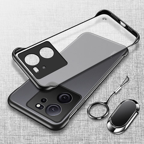 Custodia Crystal Trasparente Rigida Senza Cornice Cover H01 per Xiaomi Redmi K60 Ultra 5G Nero