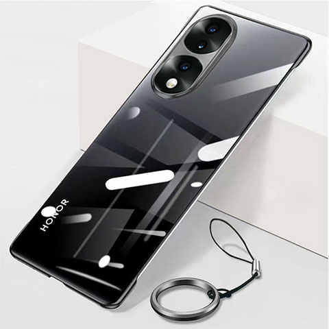 Custodia Crystal Trasparente Rigida Senza Cornice Cover H04 per Huawei Honor 70 Pro+ Plus 5G Nero