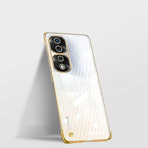 Custodia Crystal Trasparente Rigida Senza Cornice Cover per Huawei Honor 70 Pro+ Plus 5G Oro