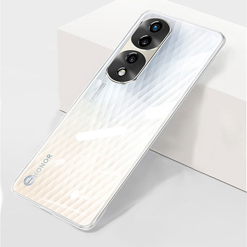 Custodia Crystal Trasparente Rigida Senza Cornice Cover per Huawei Honor 80 Pro Flat 5G Argento