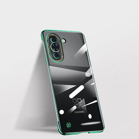 Custodia Crystal Trasparente Rigida Senza Cornice Cover per Huawei Nova 10 Verde