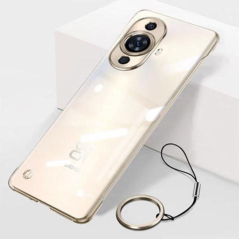 Custodia Crystal Trasparente Rigida Senza Cornice Cover per Huawei Nova 11 Ultra Oro