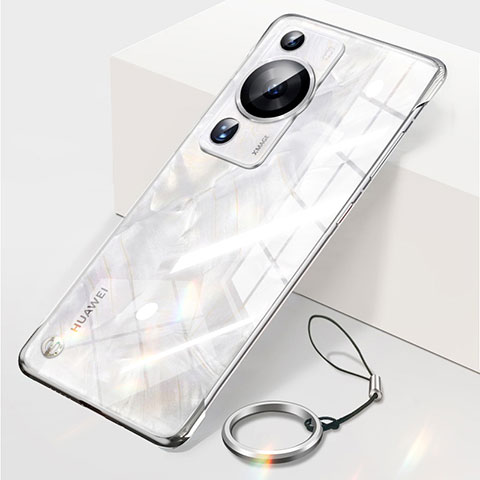 Custodia Crystal Trasparente Rigida Senza Cornice Cover per Huawei P60 Argento