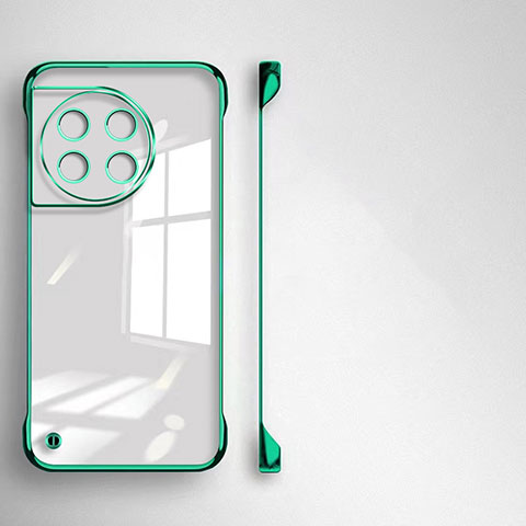 Custodia Crystal Trasparente Rigida Senza Cornice Cover per OnePlus 11R 5G Verde