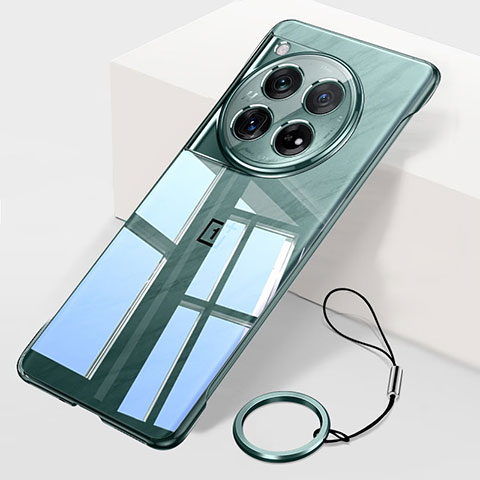 Custodia Crystal Trasparente Rigida Senza Cornice Cover per OnePlus 12R 5G Verde