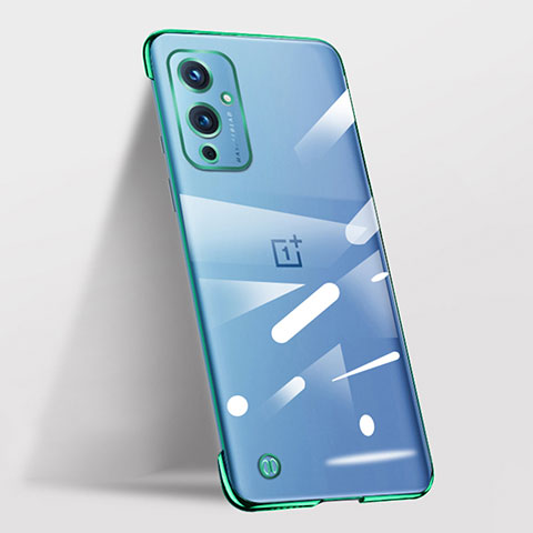 Custodia Crystal Trasparente Rigida Senza Cornice Cover per OnePlus 9 5G Verde