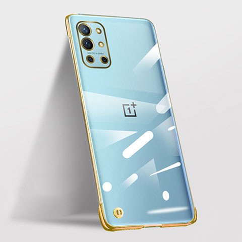 Custodia Crystal Trasparente Rigida Senza Cornice Cover per OnePlus 9R 5G Oro