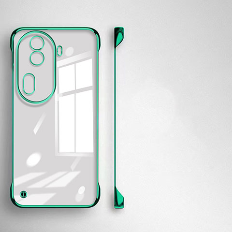 Custodia Crystal Trasparente Rigida Senza Cornice Cover per Oppo Reno11 Pro 5G Verde