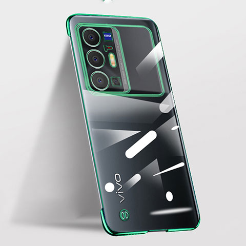 Custodia Crystal Trasparente Rigida Senza Cornice Cover per Vivo X70 Pro+ Plus 5G Verde