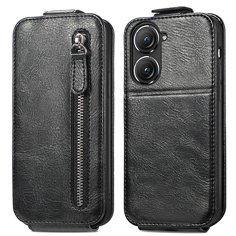 Custodia In Pelle Flip per Asus Zenfone 9 Nero