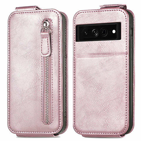 Custodia In Pelle Flip per Google Pixel 7 5G Oro Rosa