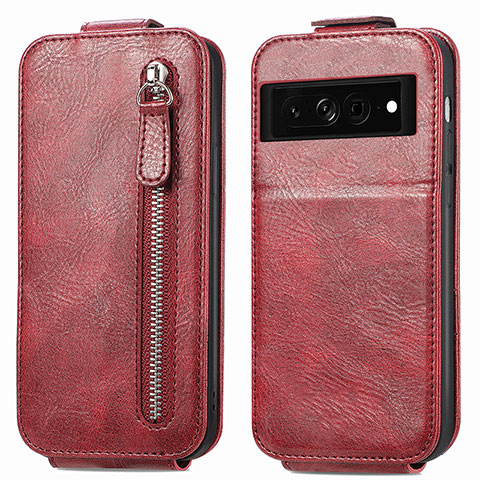 Custodia In Pelle Flip per Google Pixel 7 5G Rosso