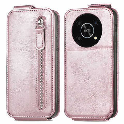 Custodia In Pelle Flip per Huawei Enjoy 50 Pro Oro Rosa