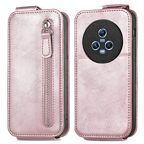 Custodia In Pelle Flip per Huawei Honor Magic5 5G Oro Rosa