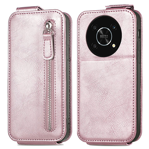 Custodia In Pelle Flip per Huawei Honor X9 5G Oro Rosa