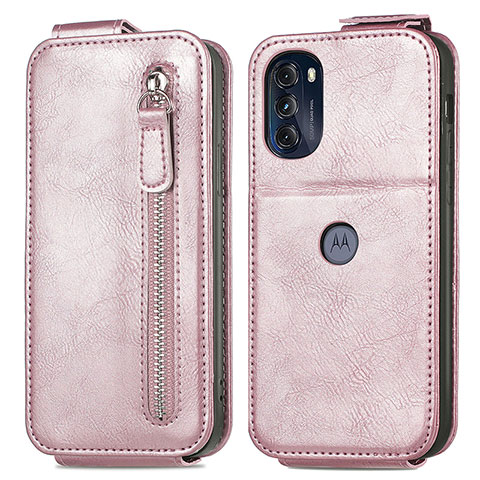 Custodia In Pelle Flip per Motorola Moto G 5G (2022) Oro Rosa