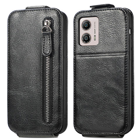 Custodia In Pelle Flip per Motorola Moto G53 5G Nero