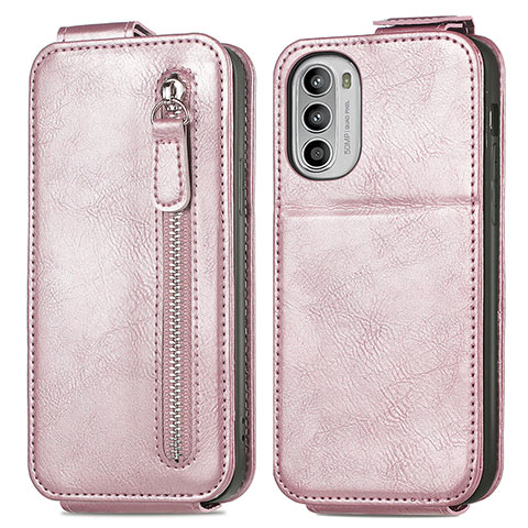 Custodia In Pelle Flip per Motorola Moto G82 5G Oro Rosa