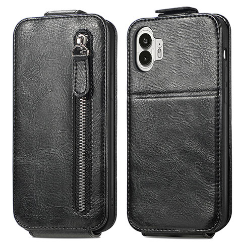 Custodia In Pelle Flip per Nothing Phone 2 Nero