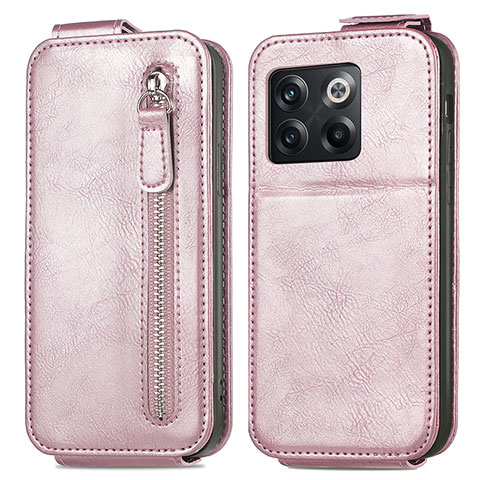 Custodia In Pelle Flip per OnePlus 10T 5G Oro Rosa