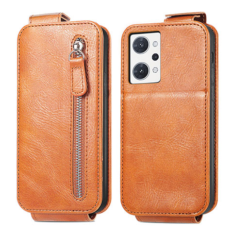 Custodia In Pelle Flip per Oppo Reno7 A Marrone