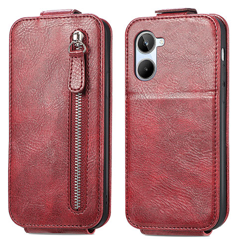 Custodia In Pelle Flip per Realme 10 4G Rosso