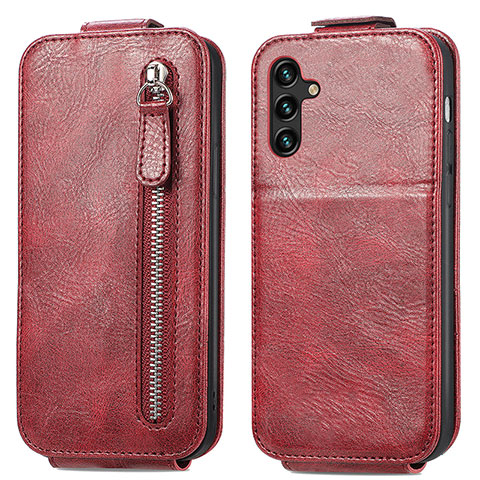 Custodia In Pelle Flip per Samsung Galaxy A04s Rosso