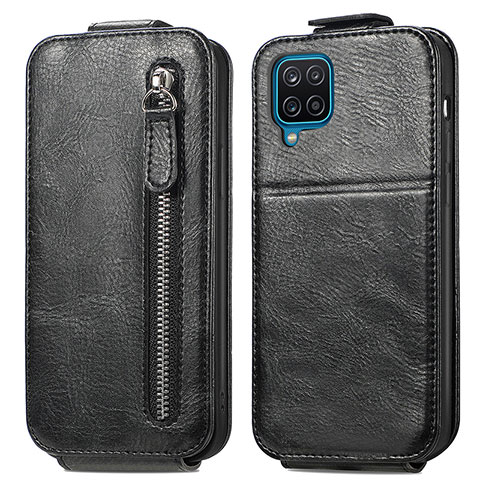 Custodia In Pelle Flip per Samsung Galaxy A12 5G Nero